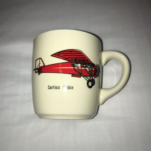 Vintage 1950’s Set of Four Classic Airplane Aviation Coffee Mugs Made in the USA - Picture 5 of 8
